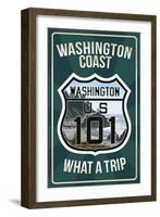 Highway 101, Washington - What a Trip-Lantern Press-Framed Art Print