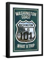 Highway 101, Washington - What a Trip-Lantern Press-Framed Art Print