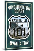 Highway 101, Washington - What a Trip-Lantern Press-Mounted Art Print