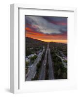 Highway 13 Oakland Sunrise Road Through The Hills-Vincent James-Framed Photographic Print