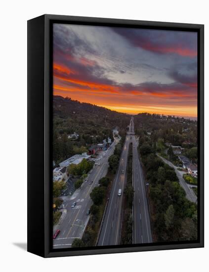 Highway 13 Oakland Sunrise Road Through The Hills-Vincent James-Framed Stretched Canvas