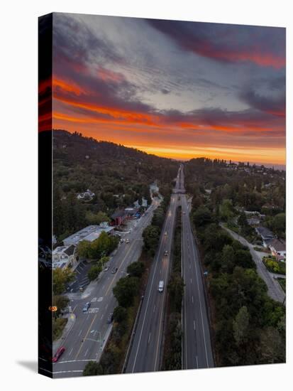 Highway 13 Oakland Sunrise Road Through The Hills-Vincent James-Stretched Canvas
