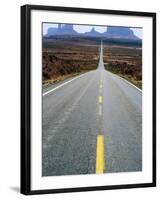 Highway 163 and Distant Buttes, Monument Valley Navajo Tribal Park, U.S.A.-Ruth Eastham-Framed Photographic Print