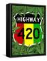 Highway 420 Marijuana Sign Poster Print-null-Framed Stretched Canvas