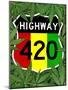 Highway 420 Marijuana Sign Poster Print-null-Mounted Poster