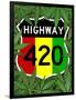 Highway 420 Marijuana Sign Poster Print-null-Framed Poster