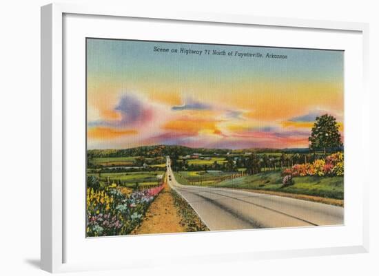 Highway 71, Fayetteville, Arkansas-null-Framed Art Print