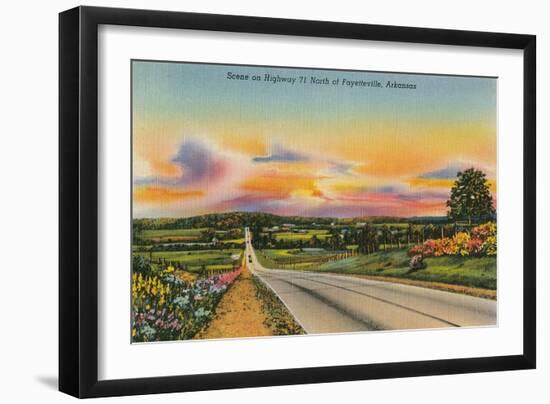 Highway 71, Fayetteville, Arkansas-null-Framed Art Print