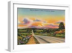 Highway 71, Fayetteville, Arkansas-null-Framed Art Print