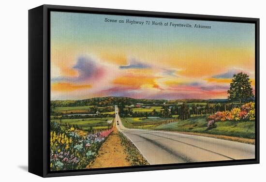 Highway 71, Fayetteville, Arkansas-null-Framed Stretched Canvas