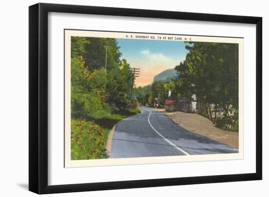 Highway 74, at Bat Cave-null-Framed Art Print