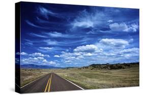 Highway 78, New Mexico, High Alpine Grasslands and Clouds-Richard Wright-Stretched Canvas