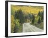 Highway 82 Through Autumn Aspen Trees, San Isabel National Forest, Colorado, USA-Adam Jones-Framed Photographic Print