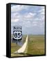 Highway 85 North Road Sign, South Dakota, USA-David R. Frazier-Framed Stretched Canvas