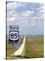 Highway 85 North Road Sign, South Dakota, USA-David R. Frazier-Stretched Canvas