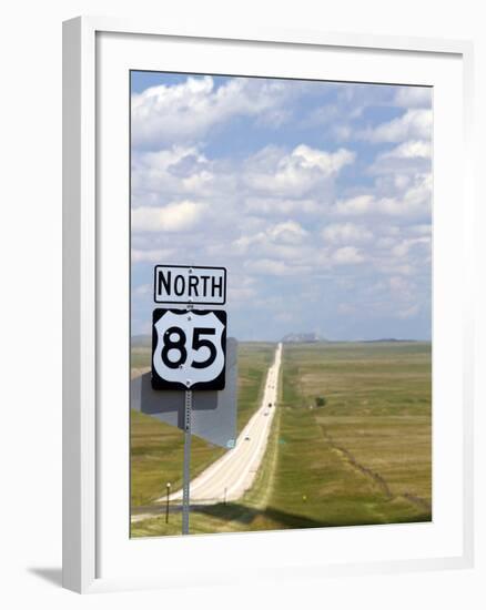 Highway 85 North Road Sign, South Dakota, USA-David R. Frazier-Framed Photographic Print