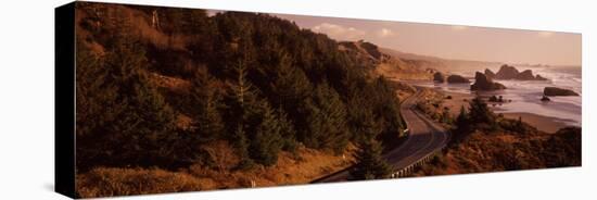 Highway Along a Coast, Highway 101, Pacific Coastline, Oregon, USA-null-Stretched Canvas