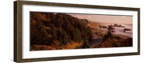 Highway Along a Coast, Highway 101, Pacific Coastline, Oregon, USA-null-Framed Photographic Print