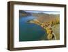 Highway and Alps 2 Ocean Cycle Trail and Lake Benmore, Waitaki Valley, South Island, New Zealand-David Wall-Framed Photographic Print