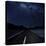 Highway And Starry Night In Desert-null-Stretched Canvas