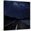 Highway And Starry Night In Desert-null-Stretched Canvas