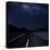 Highway And Starry Night In Desert-null-Stretched Canvas