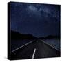 Highway And Starry Night In Desert-null-Stretched Canvas
