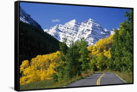 Highway Below Maroon Bells-Darrell Gulin-Framed Stretched Canvas