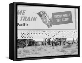 Highway billboard, 1938-Dorothea Lange-Framed Stretched Canvas