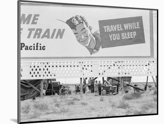 Highway billboard, 1938-Dorothea Lange-Mounted Photographic Print