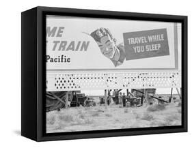 Highway billboard, 1938-Dorothea Lange-Framed Stretched Canvas