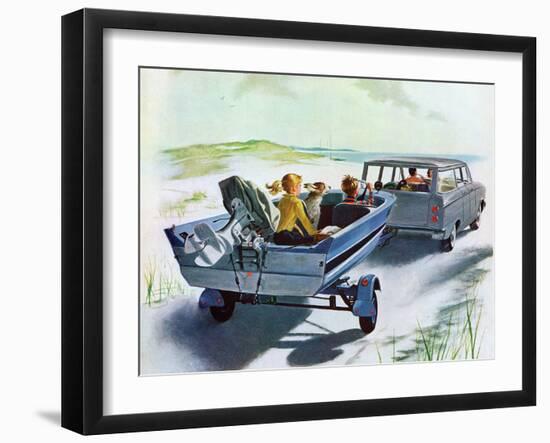 "Highway Boatride," July 14, 1962-George Hughes-Framed Premium Giclee Print