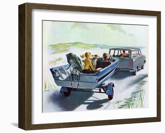 "Highway Boatride," July 14, 1962-George Hughes-Framed Giclee Print