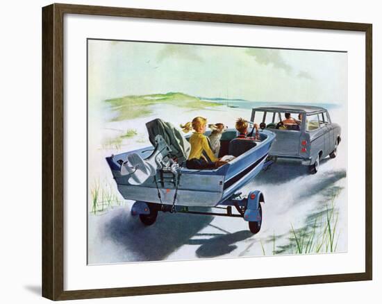 "Highway Boatride," July 14, 1962-George Hughes-Framed Giclee Print