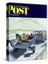 "Highway Boatride," Saturday Evening Post Cover, July 14, 1962-George Hughes-Stretched Canvas