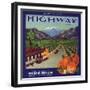 Highway Brand - Ontario, California - Citrus Crate Label-Lantern Press-Framed Premium Giclee Print