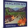 Highway Brand - Ontario, California - Citrus Crate Label-Lantern Press-Mounted Art Print