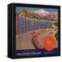 Highway Brand - Ontario, California - Citrus Crate Label-Lantern Press-Framed Stretched Canvas