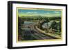 Highway Bridge across Santa Ana River - Riverside, CA-Lantern Press-Framed Art Print