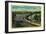 Highway Bridge across Santa Ana River - Riverside, CA-Lantern Press-Framed Art Print