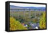 Highway Bridge of Highway A1 near Fell, Moselle Valley, Rhineland-Palatinate, Germany, Europe-Hans-Peter Merten-Framed Stretched Canvas