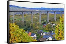 Highway Bridge of Highway A1 near Fell, Moselle Valley, Rhineland-Palatinate, Germany, Europe-Hans-Peter Merten-Framed Stretched Canvas