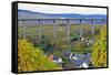 Highway Bridge of Highway A1 near Fell, Moselle Valley, Rhineland-Palatinate, Germany, Europe-Hans-Peter Merten-Framed Stretched Canvas