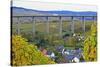 Highway Bridge of Highway A1 near Fell, Moselle Valley, Rhineland-Palatinate, Germany, Europe-Hans-Peter Merten-Stretched Canvas