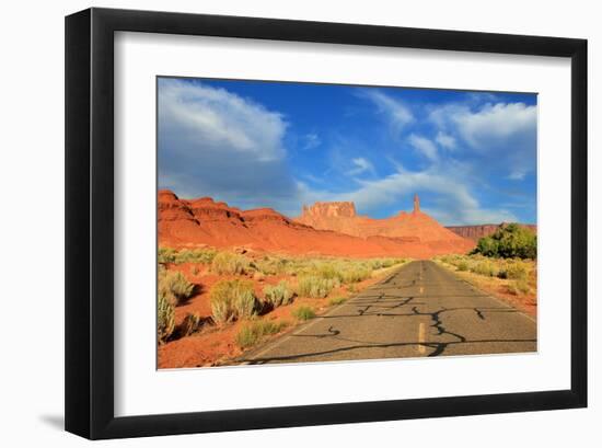 Highway Castle Valley Utah USA-null-Framed Art Print