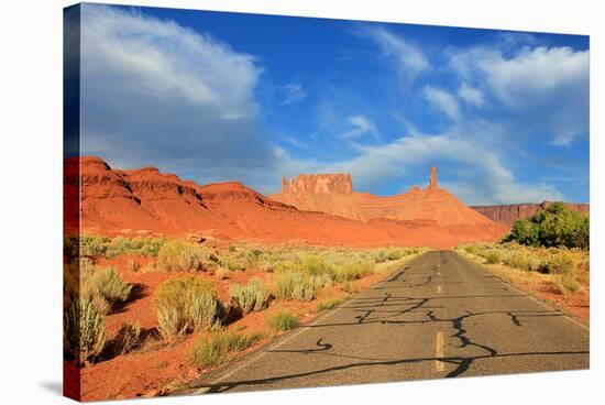 Highway Castle Valley Utah USA-null-Stretched Canvas