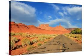 Highway Castle Valley Utah USA-null-Stretched Canvas