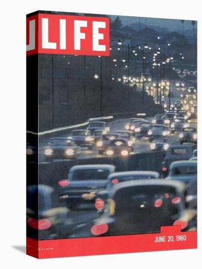 Highway Congestion, June 20, 1960-Ralph Crane-Stretched Canvas
