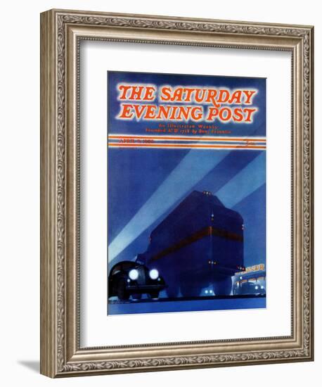 "Highway Diner," Saturday Evening Post Cover, April 9, 1938-Ski Weld-Framed Giclee Print