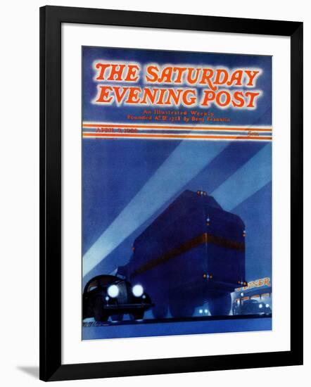 "Highway Diner," Saturday Evening Post Cover, April 9, 1938-Ski Weld-Framed Giclee Print